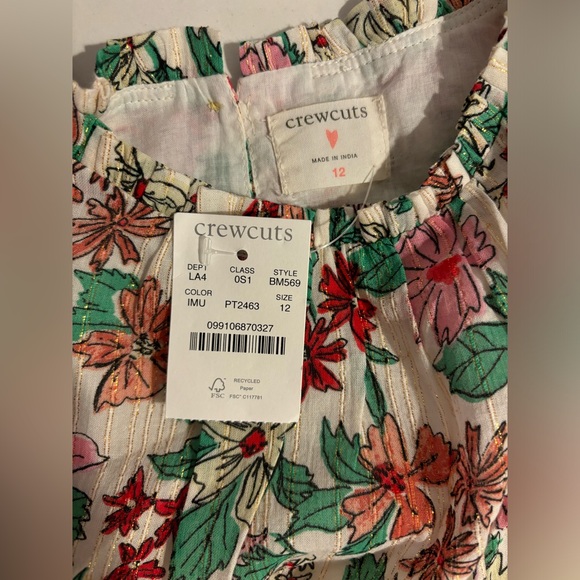 NWT Crewcuts Tiered Poinsettia Dress size 12 - Picture 3 of 5